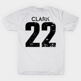 Caitlin Clark Black Distressed Jersey Number 22 T-Shirt